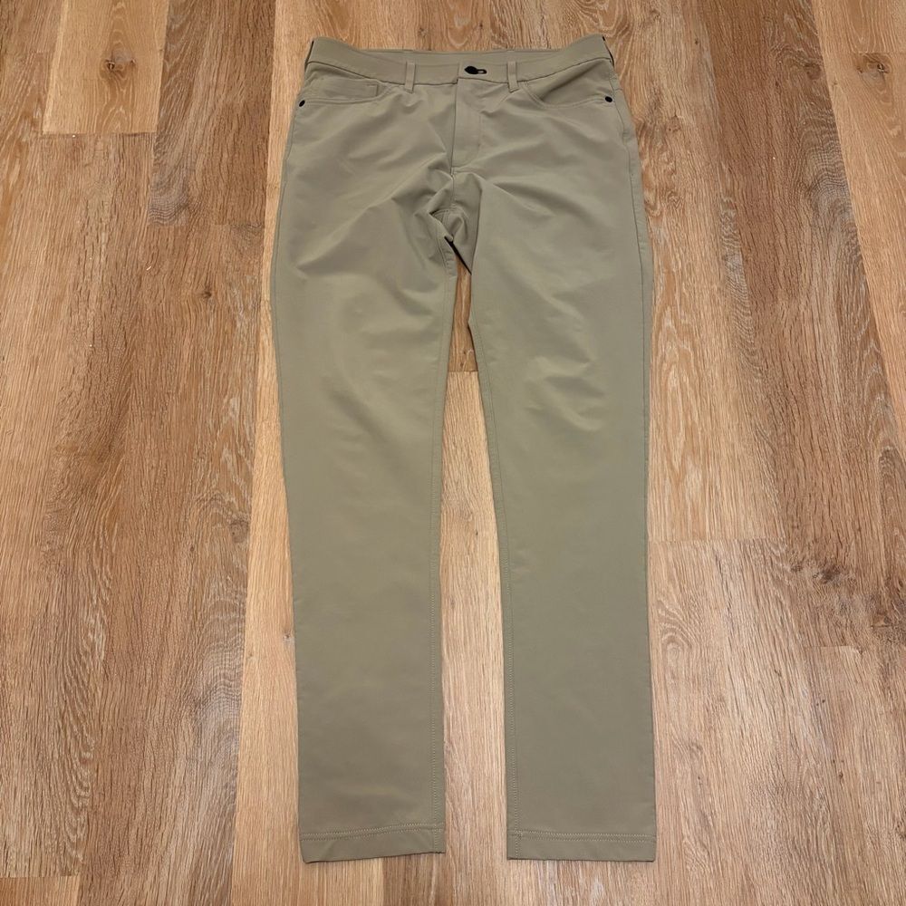 Public Rec Gamechanger 5 Pocket Pants Tan Office Chinos 31/34 Performance Golf